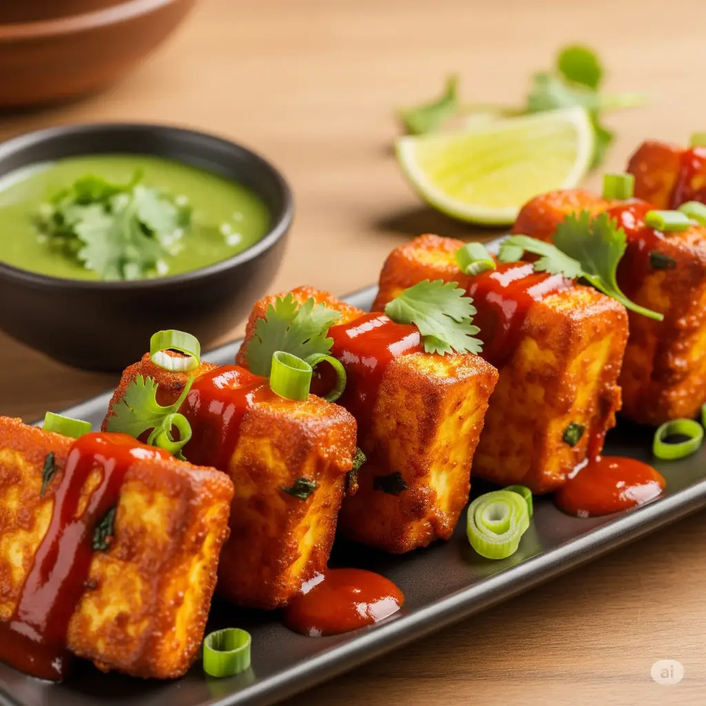 Chilly Paneer Dry (8pc)