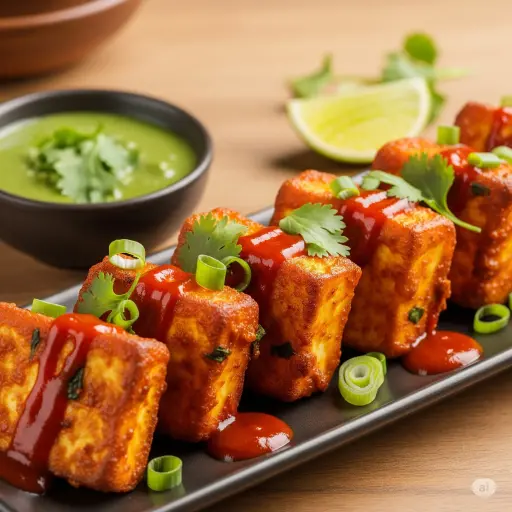 Chilly Paneer Dry (8pc)